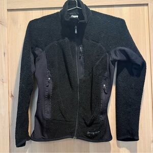 Patagonia R2 Fleece Jacket Women’s Small Black Full Zip Polartec High Pile